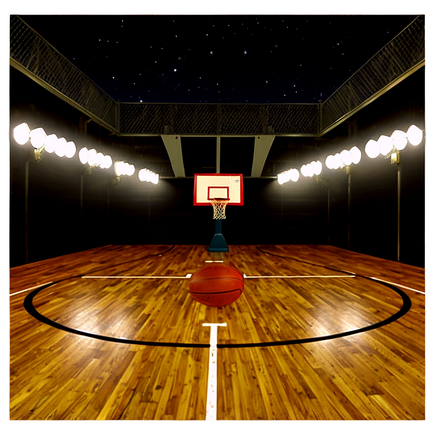 Night Game Basketball Court Png Yni PNG