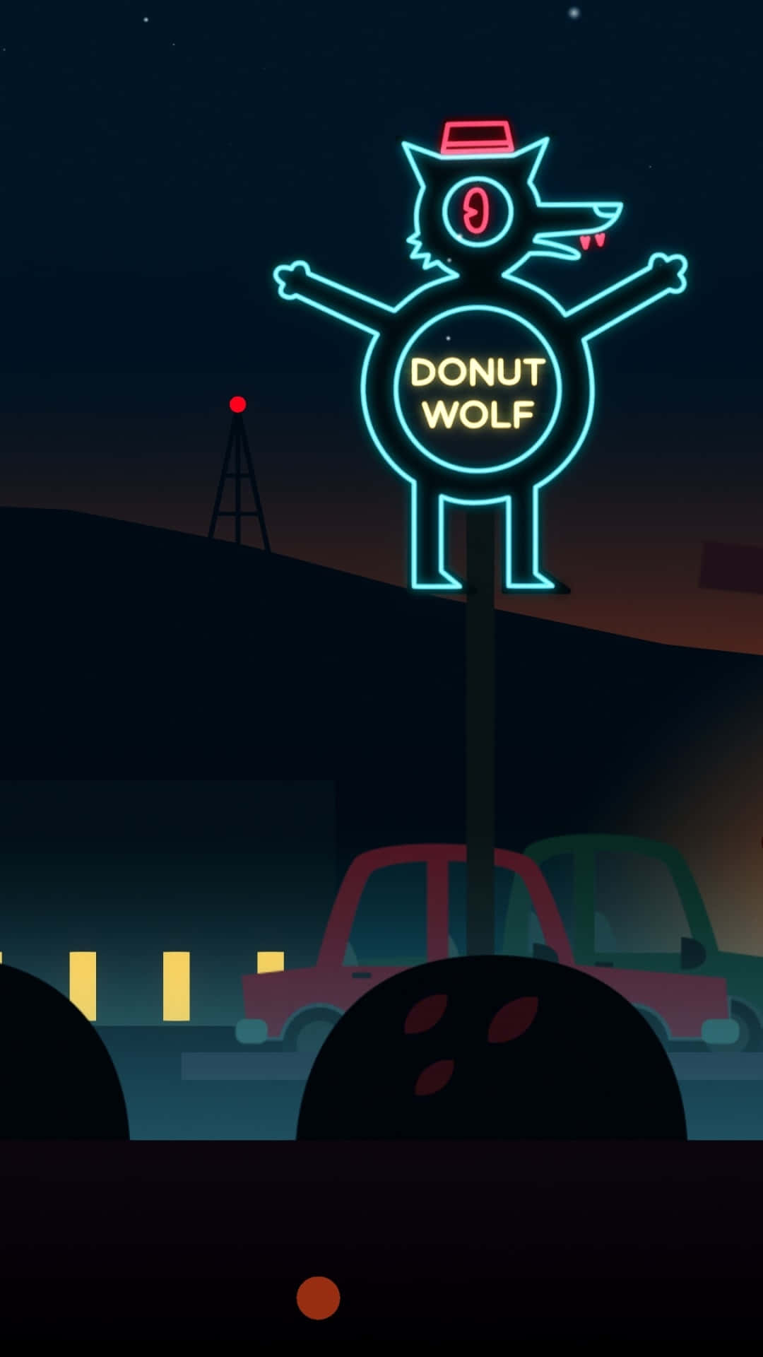 Nocheen El Bosque Lobo Donut. Fondo de pantalla