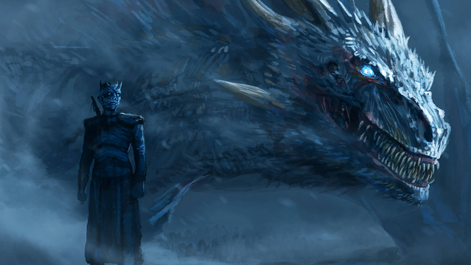 The Night King rules the dark of winter in HBO's Game of Thrones. Wallpaper