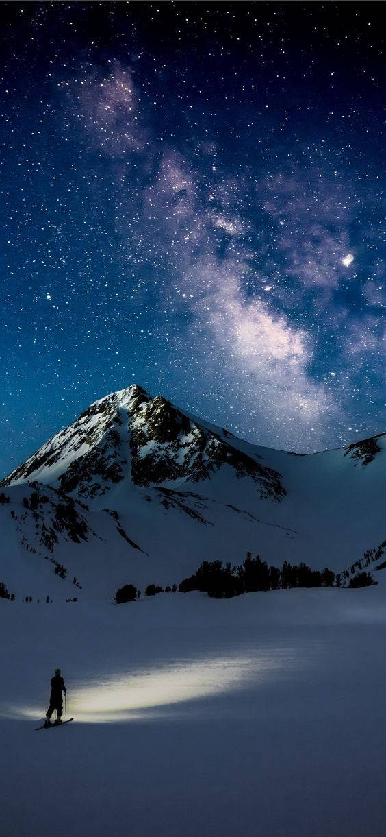 Night Mountain Ski Wallpaper