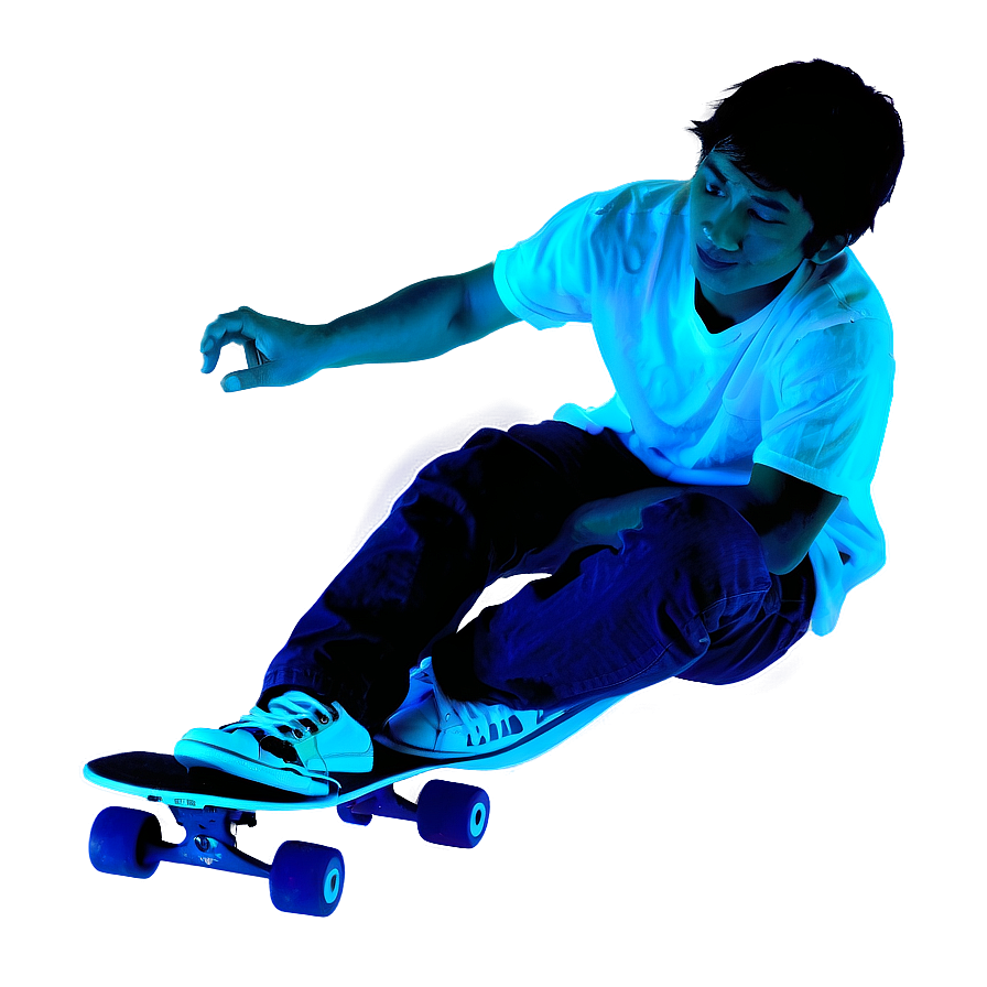 Night Skateboarding Png 06242024 PNG