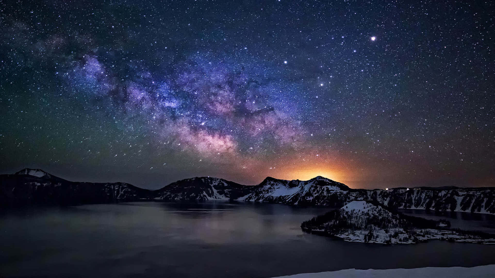 A breathtaking view of night sky