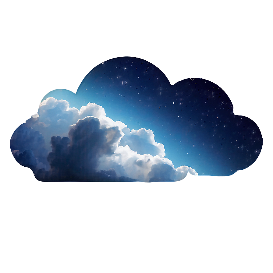 Night Sky Blue Clouds Png Srd PNG