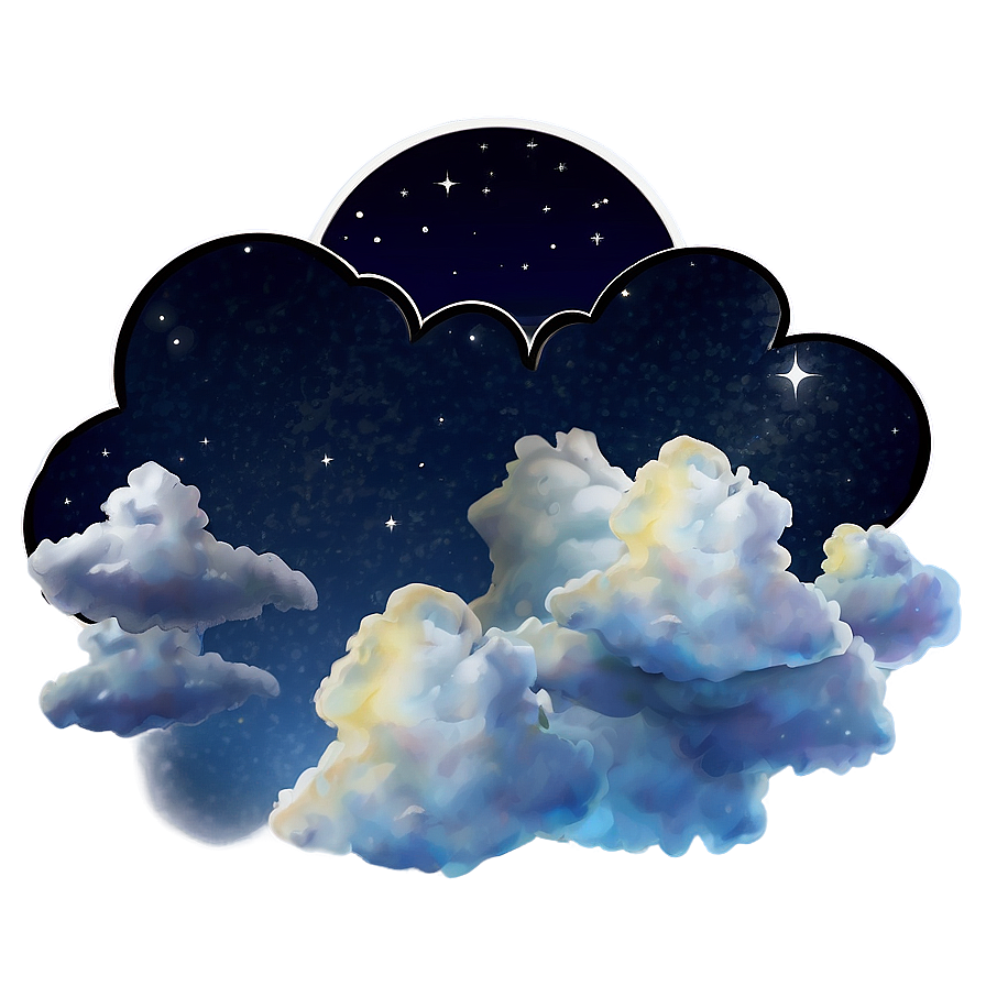 Night Sky Cloud Png 04302024 PNG