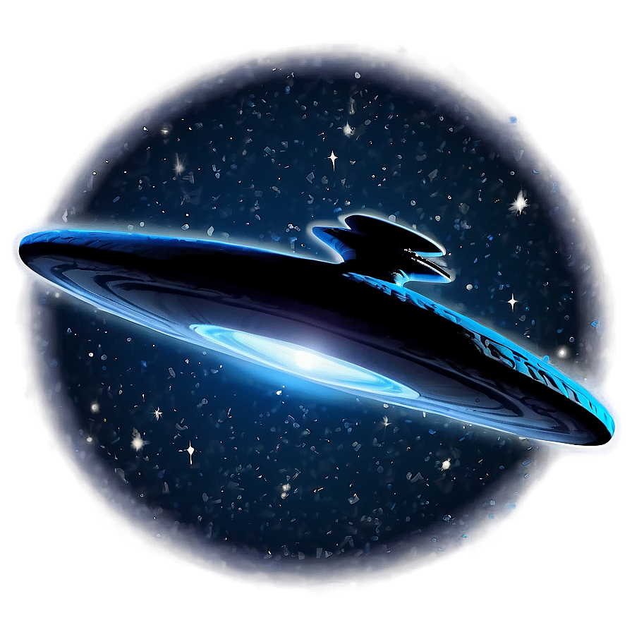 Night Sky Flying Saucer Png 06202024 PNG