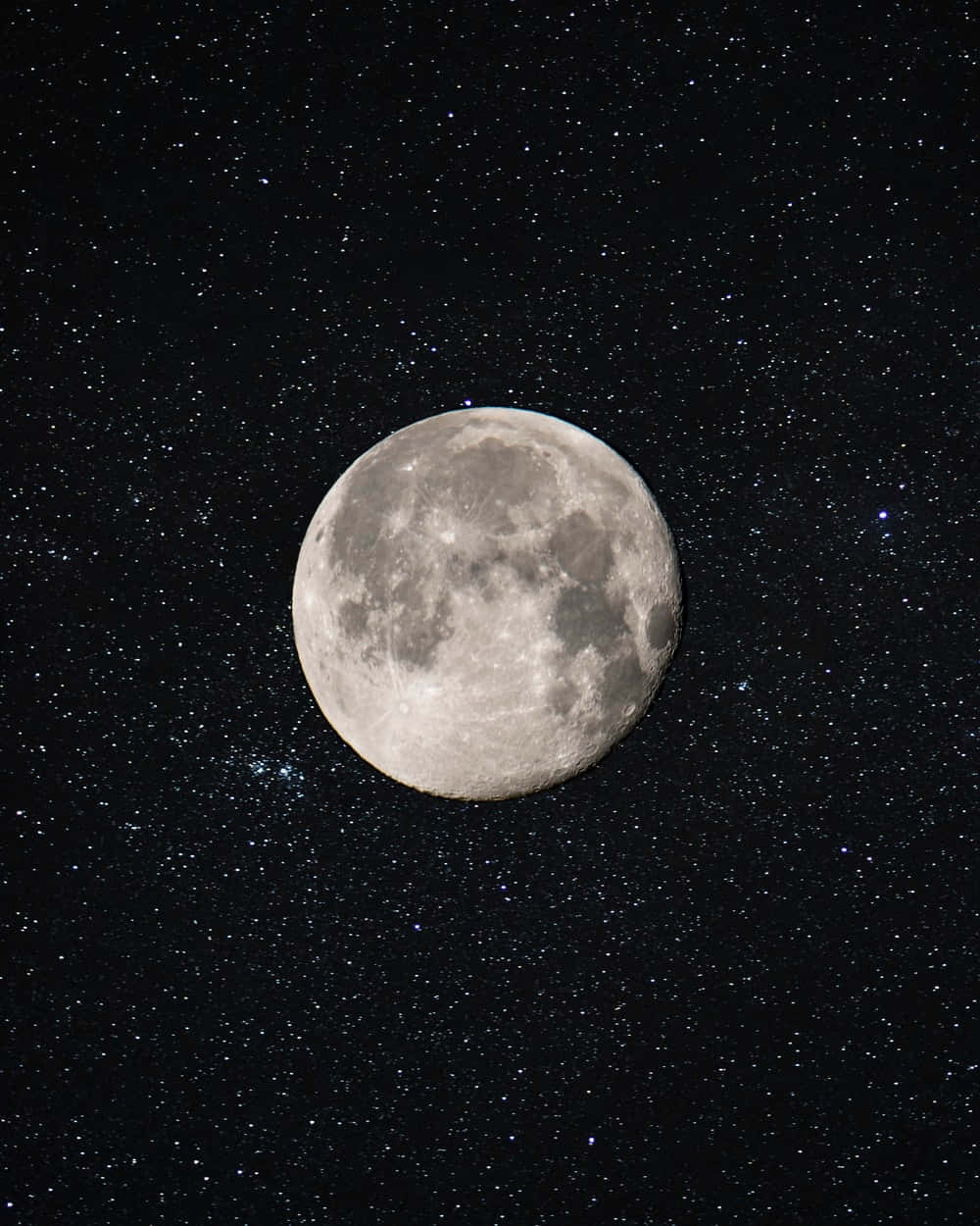 Stjärnklarnatt Himmel Och Bild På Fullmåne