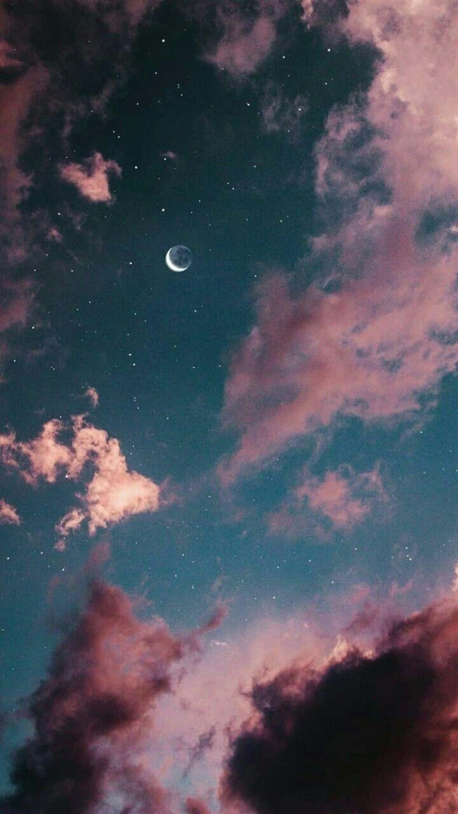 Night Sky Pink And Blue Aesthetic Wallpaper