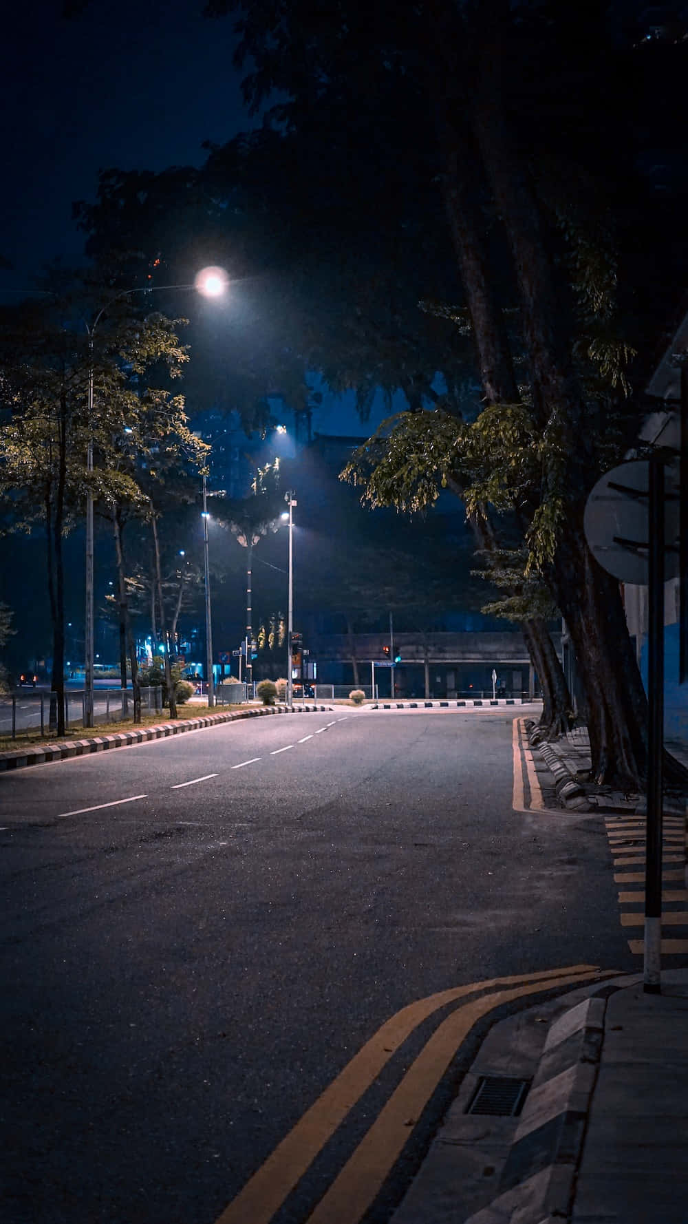 Illuminated city nightscape