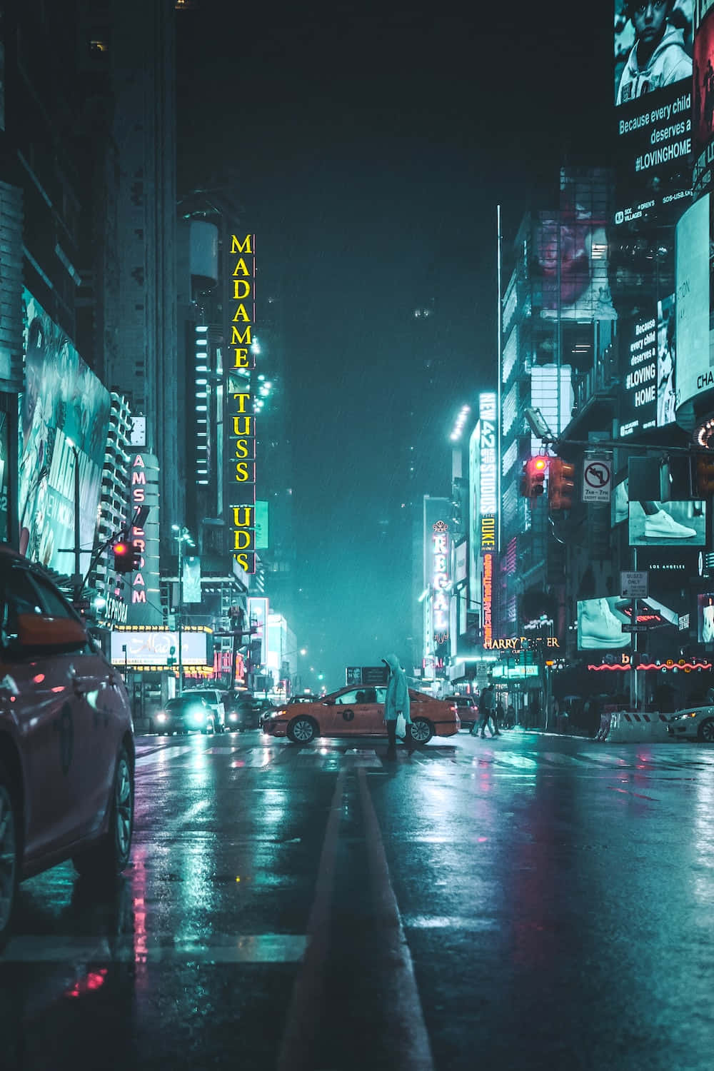 "Serene Night Street in the City"