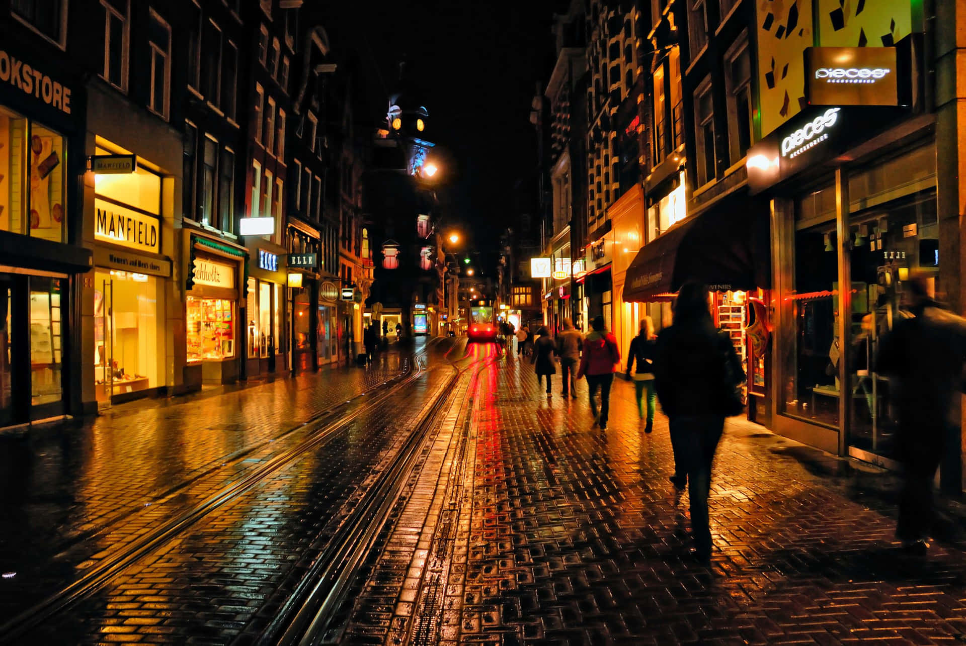 Stroll Through The Illuminated Night Street
