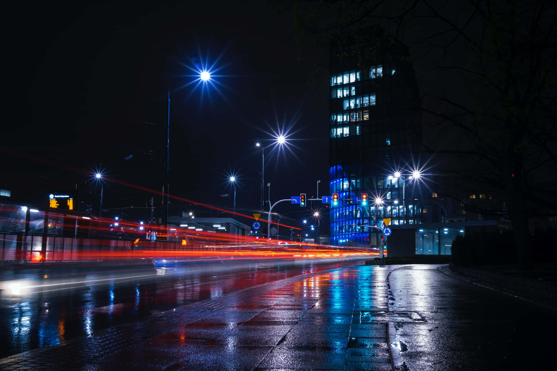 A Glittering View of Night Street