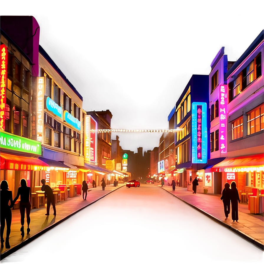 Nightlife District Scene Png Fha PNG