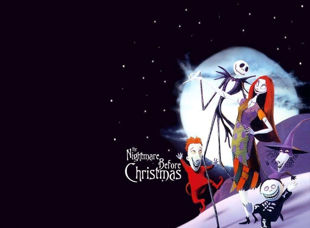 Tauchensie Ein In Eine Magische Welt Des Feiertags-horrors Mit The Nightmare Before Christmas.
