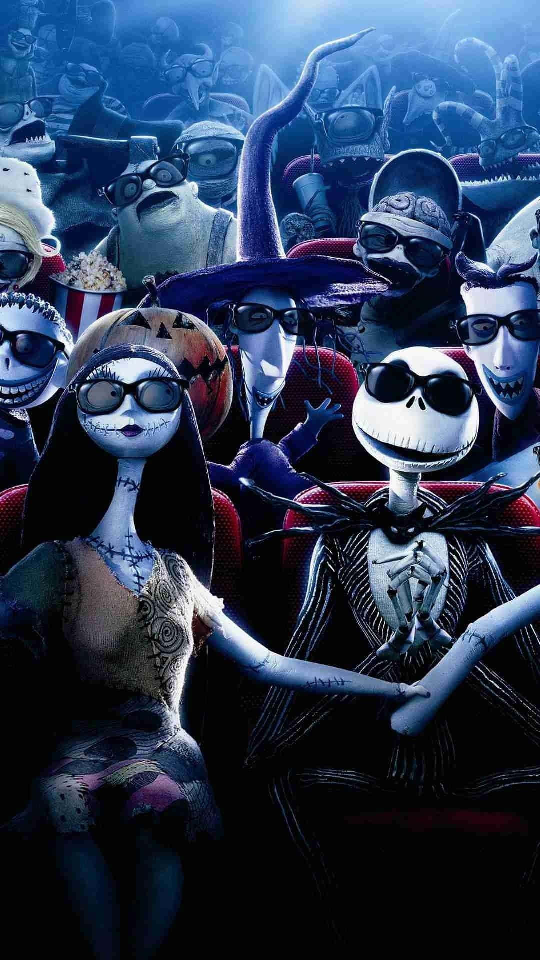 Nightmare Before Christmas Cast Audience Wallpaper