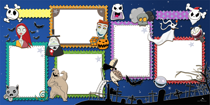 Nightmare Before Christmas Frames Collage PNG