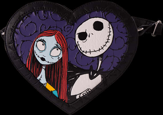 Nightmare Before Christmas Heart Shaped Bag PNG