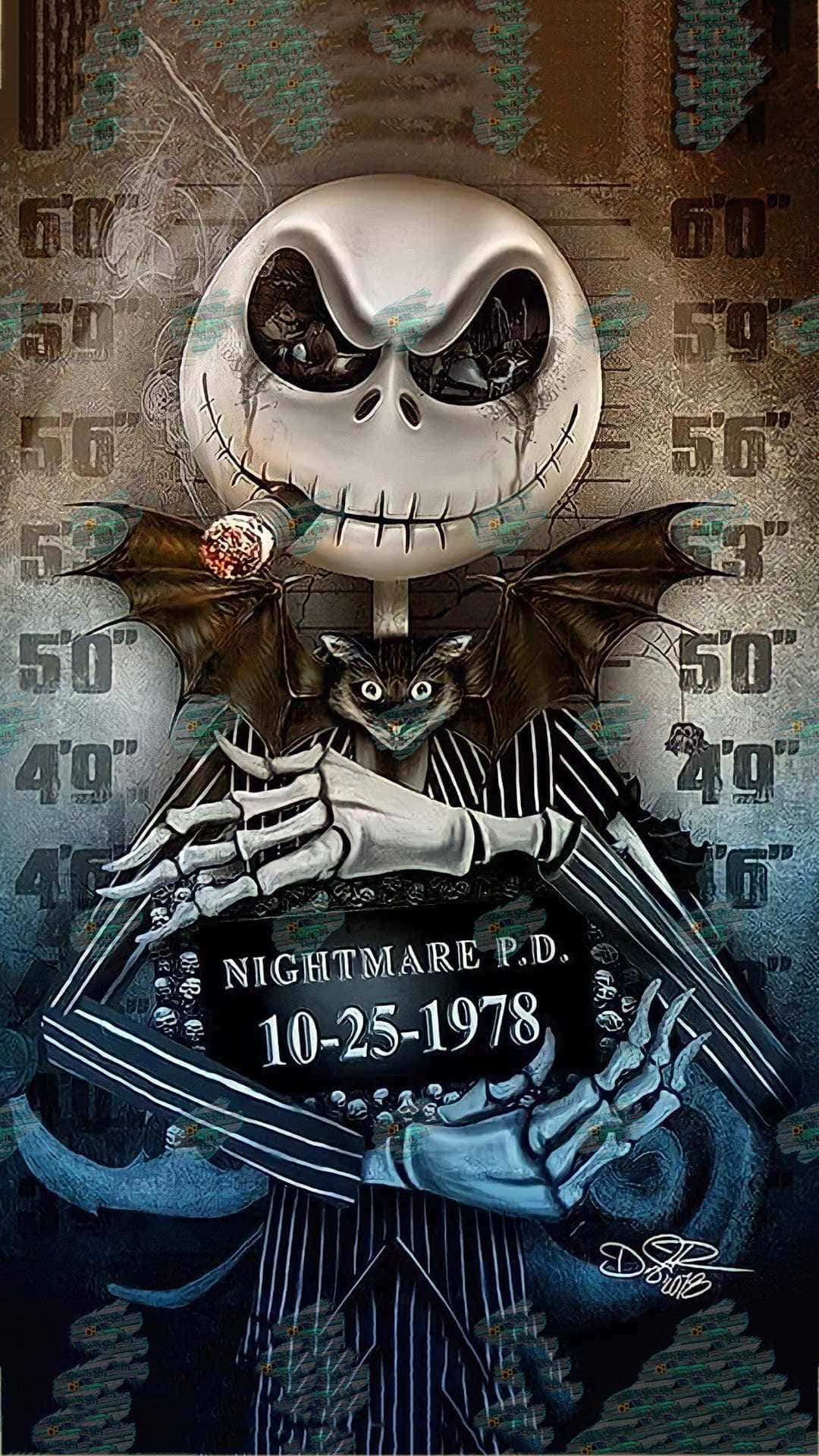Be unique and show your love for the classic holiday traditions with this Nightmare Before Christmas Phone Wallpaper