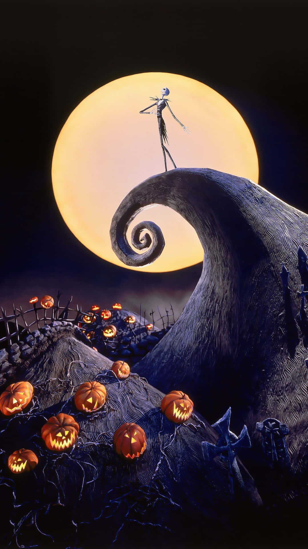 Get in the Mood with a Nightmare Before Christmas Phone Wallpaper