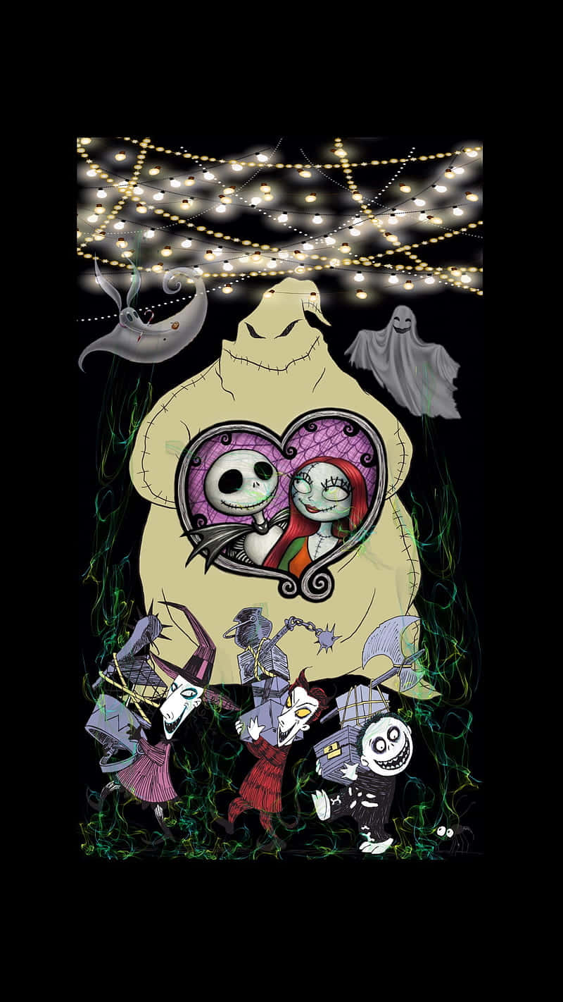 Unlock the Magic of Nightmare Before Christmas with this Limited Edition Phone Wallpaper