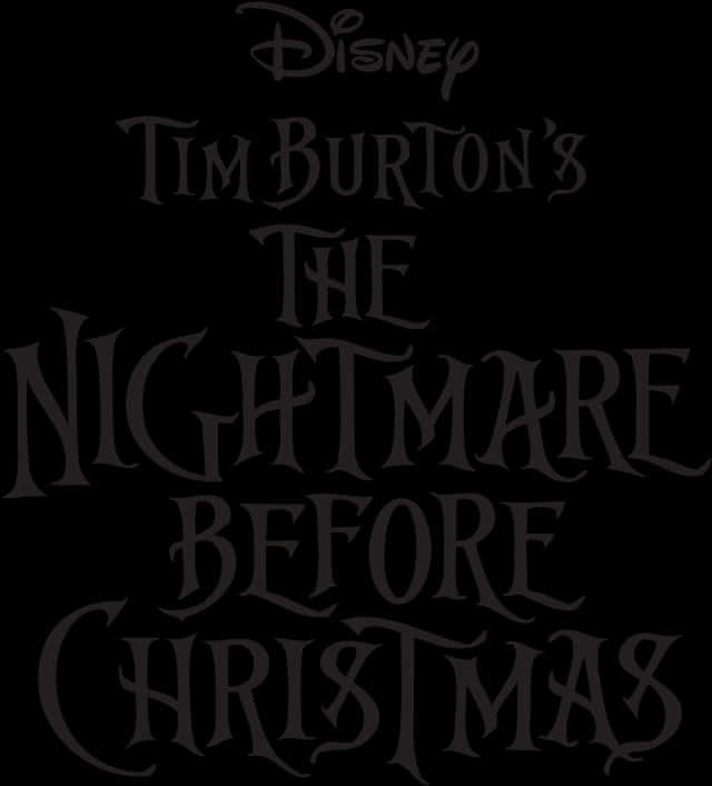 Nightmare Before Christmas Title PNG