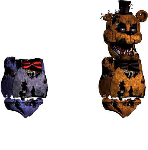 Nightmare Freddy F N A F Character Render PNG