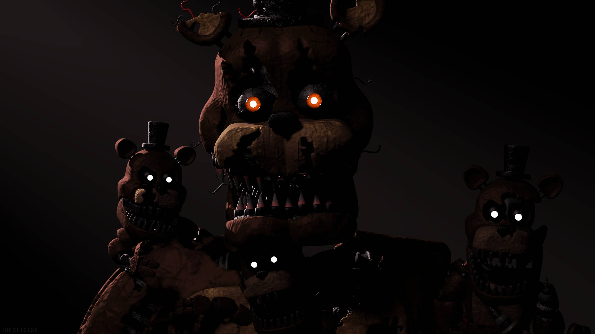 Nightmare Freddy & Freddles Wallpaper