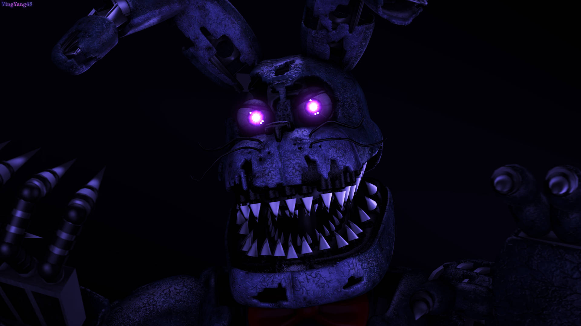 Nightmare Freddy's Spooky Stare Wallpaper