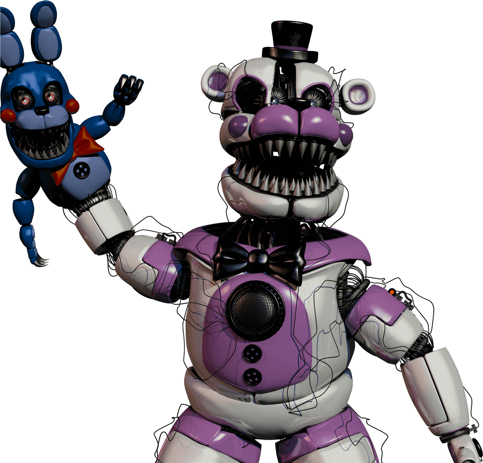 Nightmare Freddyand Bonnie3 D Render PNG