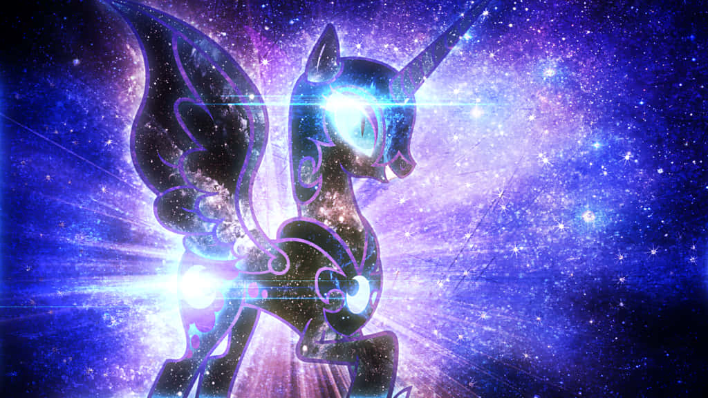 "Take a magical journey with Nightmare Moon." Wallpaper