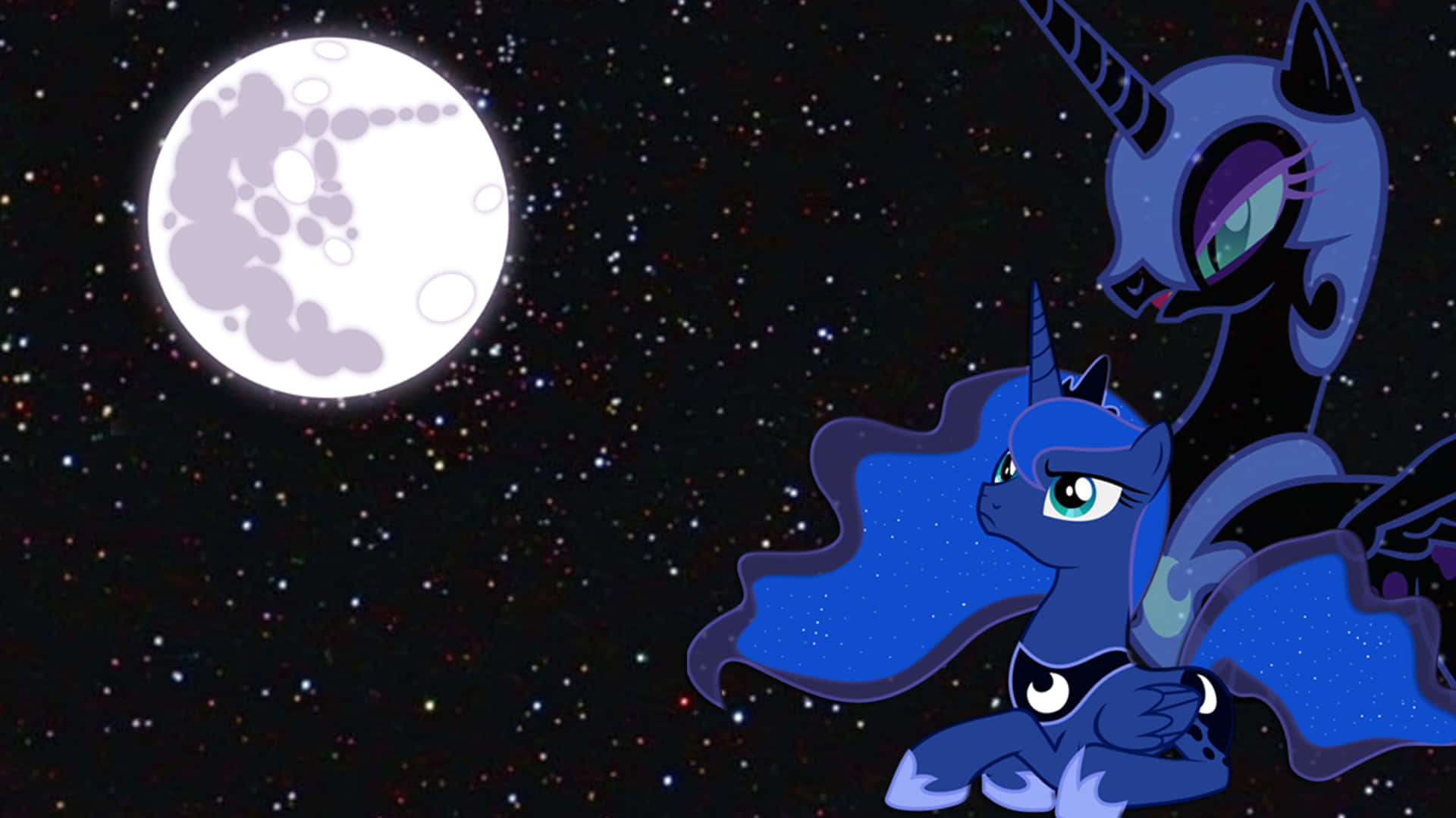 The Shadow of Nightmare Moon Looms Over Equestria Wallpaper