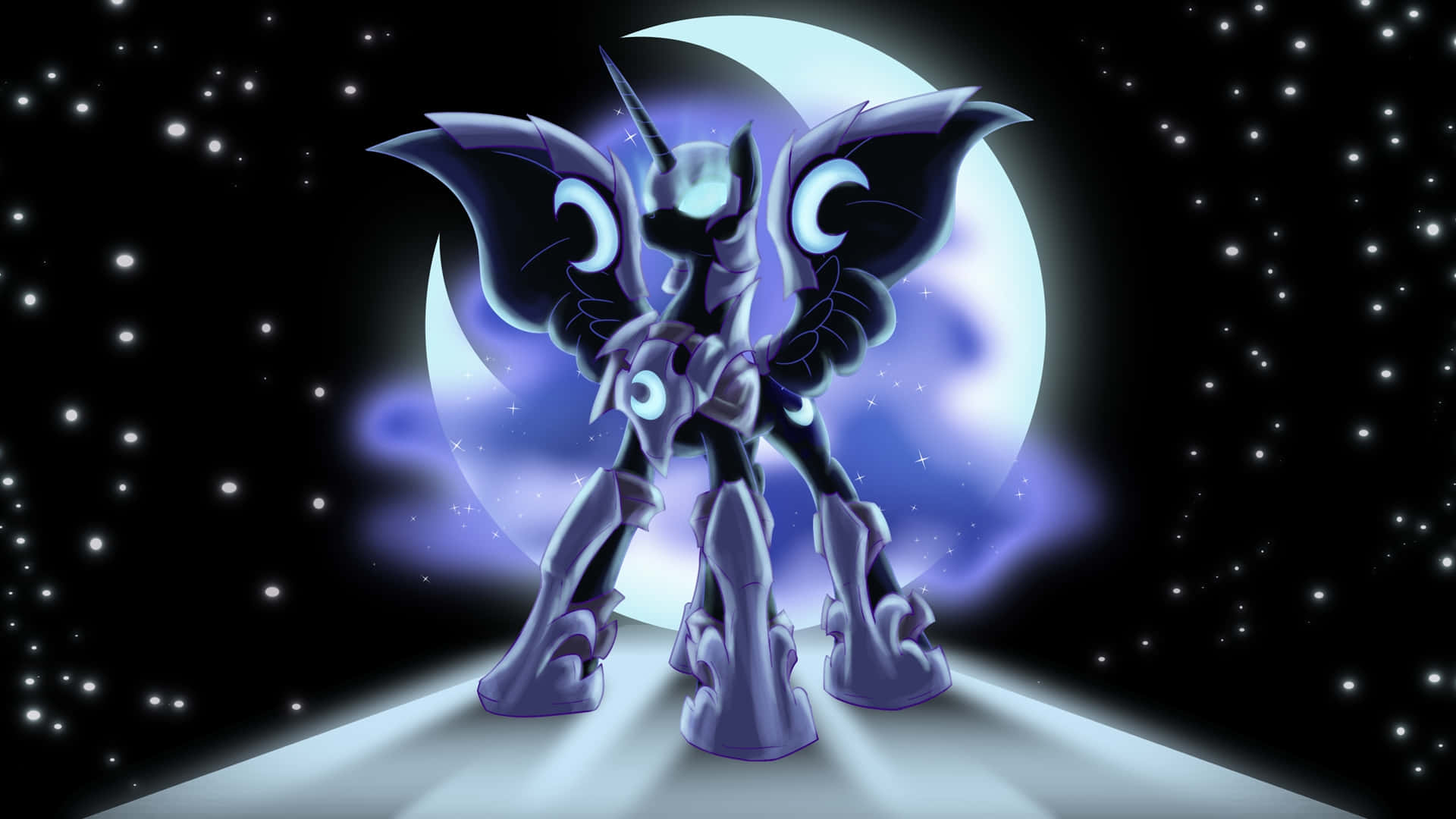 Treffensie Nightmare Moon - Die Königlich Furchteinflößende Gestalt Von Prinzessin Luna Wallpaper