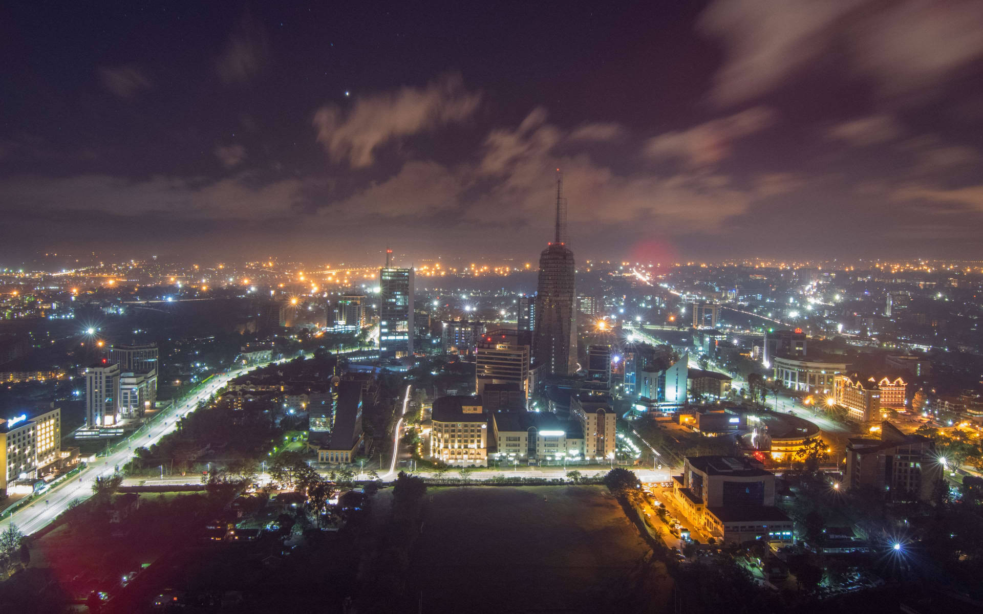Nighttime City In Africa Picture