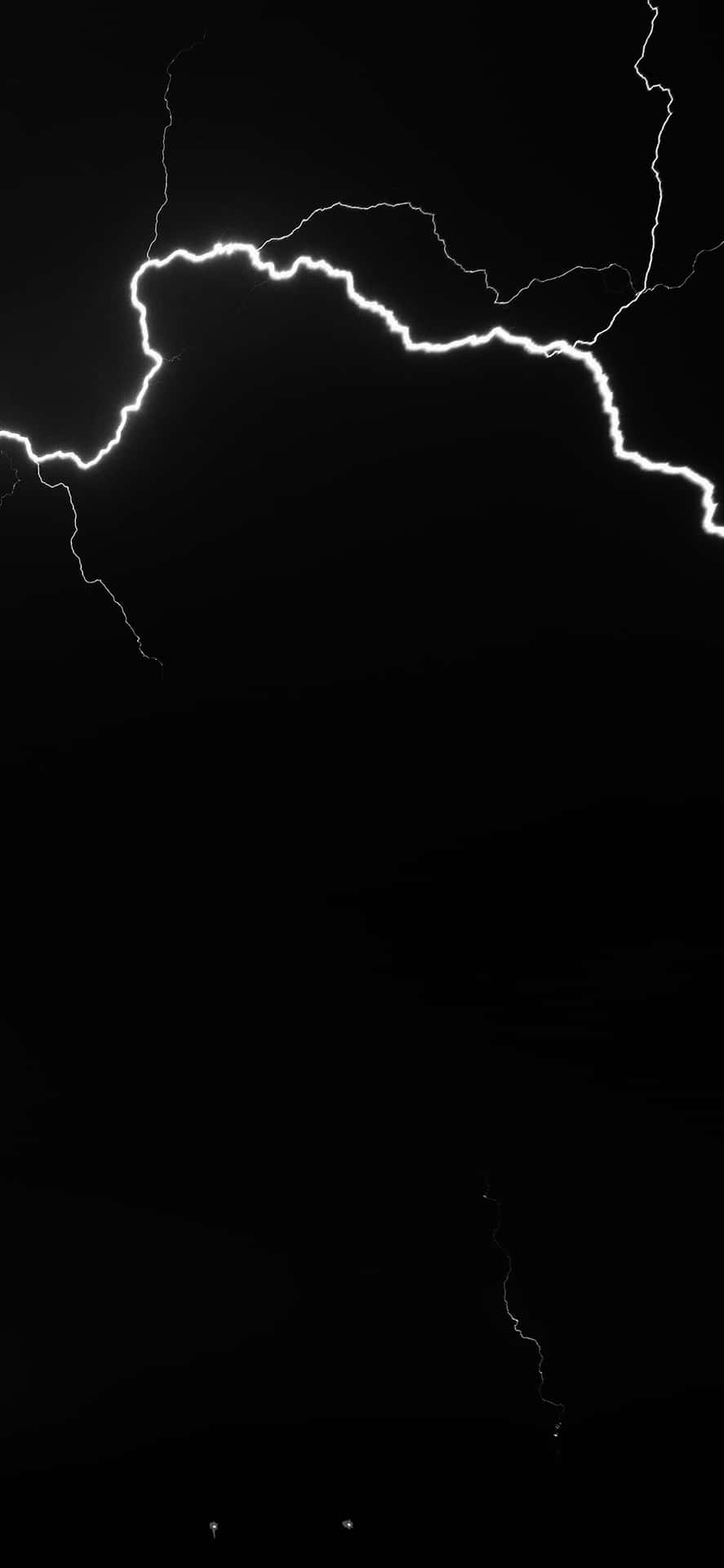 Nighttime Lightning Strike Wallpaper