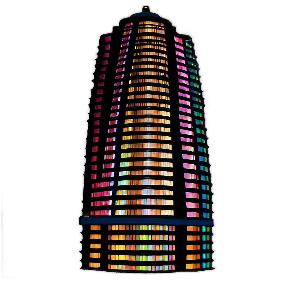Nighttime Skyscraper Lights Png 05212024 PNG