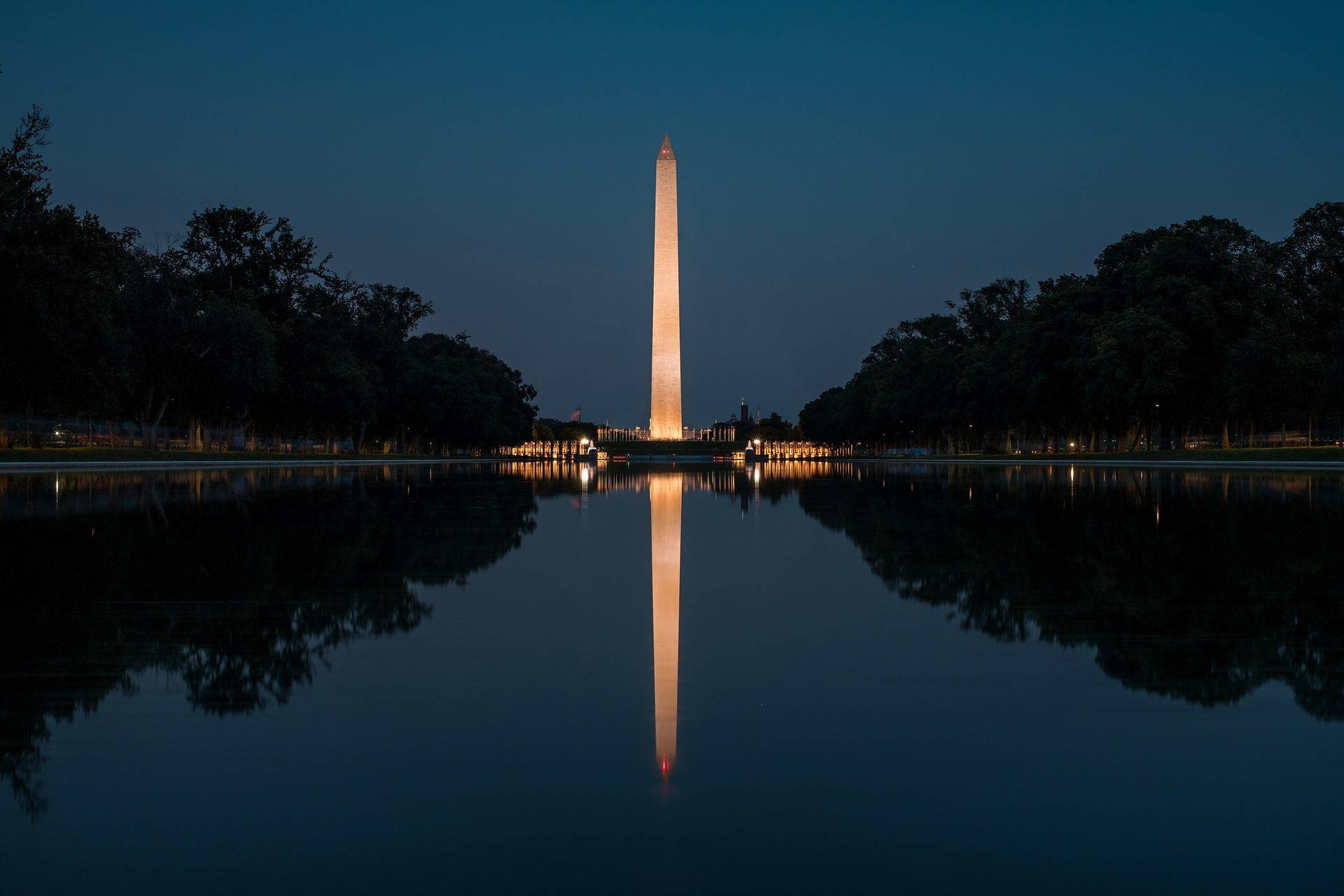 Monumentodi Washington Di Notte Sfondo