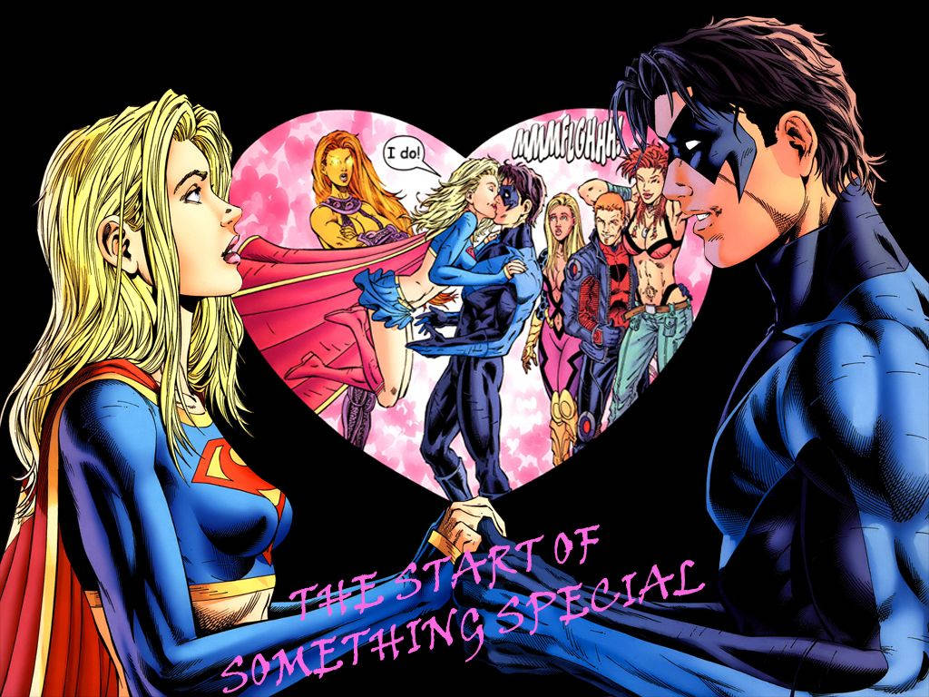 Nightwing And Supergirl Poster
