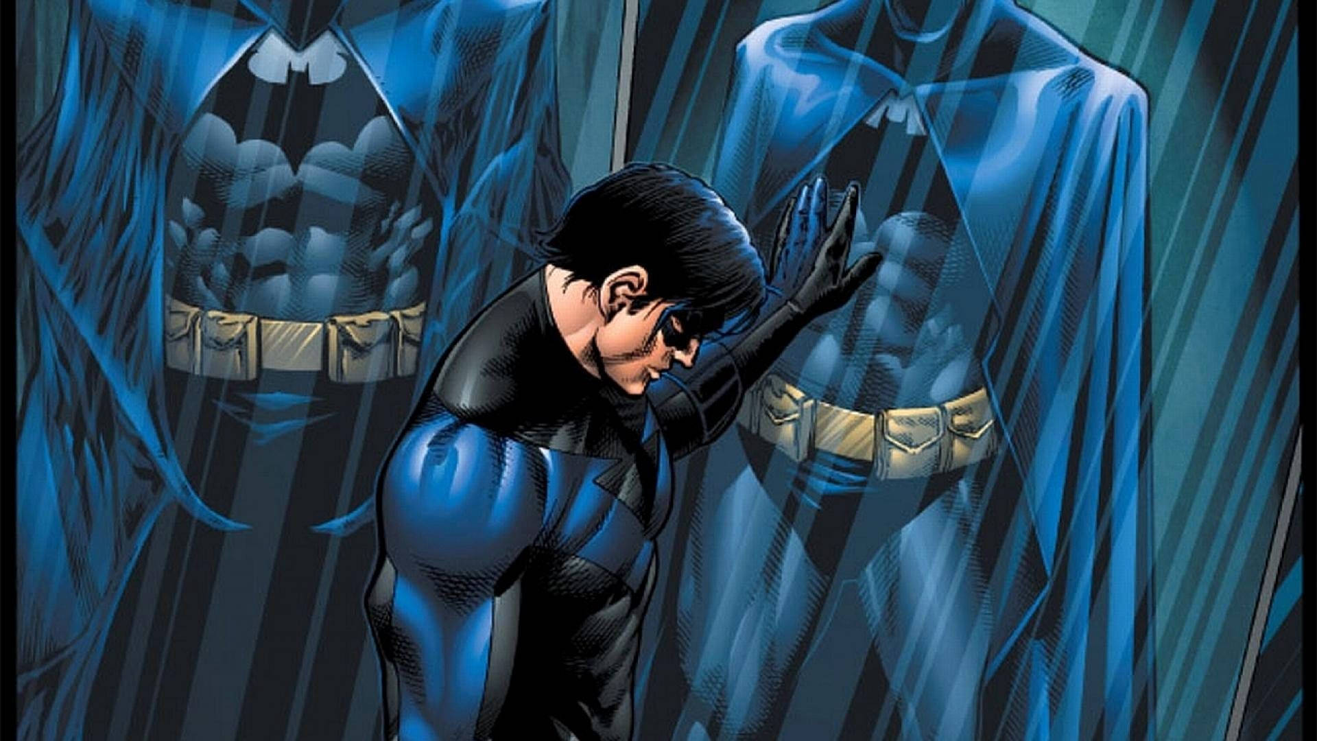Nightwing Blue Digital Artwork Background
