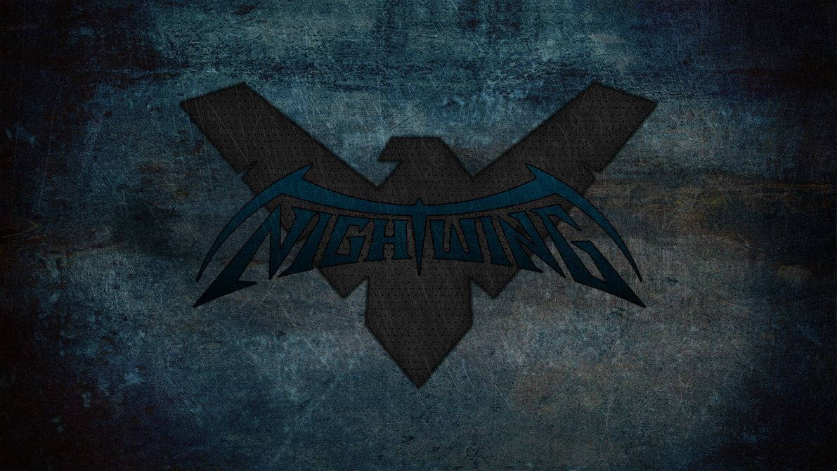 Nightwing Logo In Textured Background