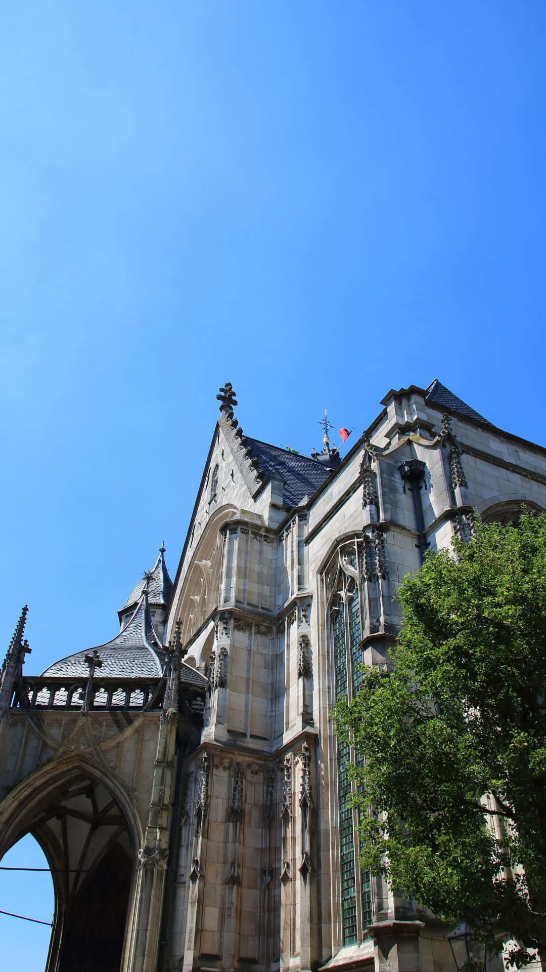 Nijmegen Gothic Architecture Against Blue Sky Wallpaper