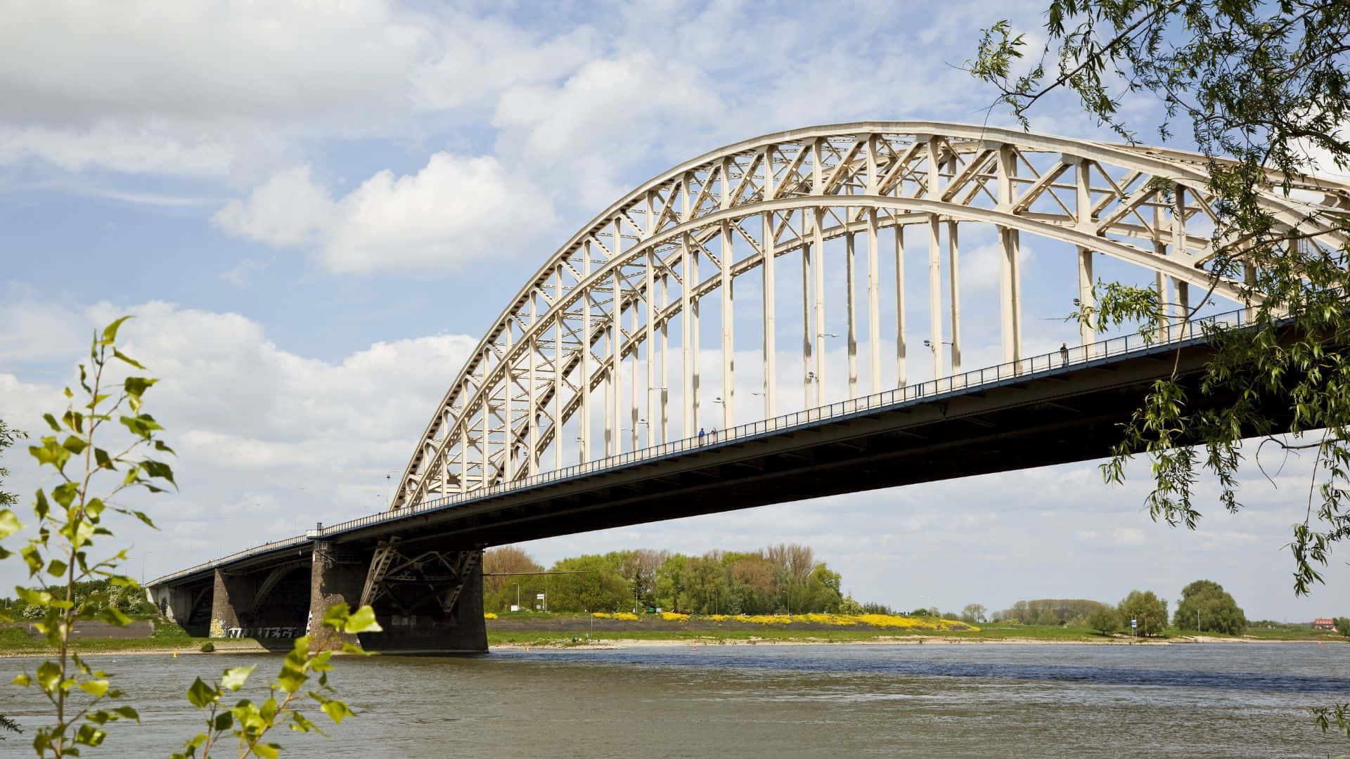 Nijmegen Waal Bridge Daytime Wallpaper