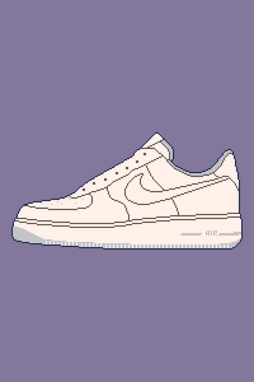 White Nike Af1 Shoes On Purple Wallpaper