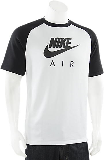 Nike Air Blackand White T Shirt PNG