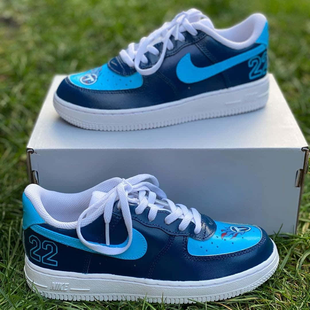 Blue Custom Nike Air Force 1 Picture