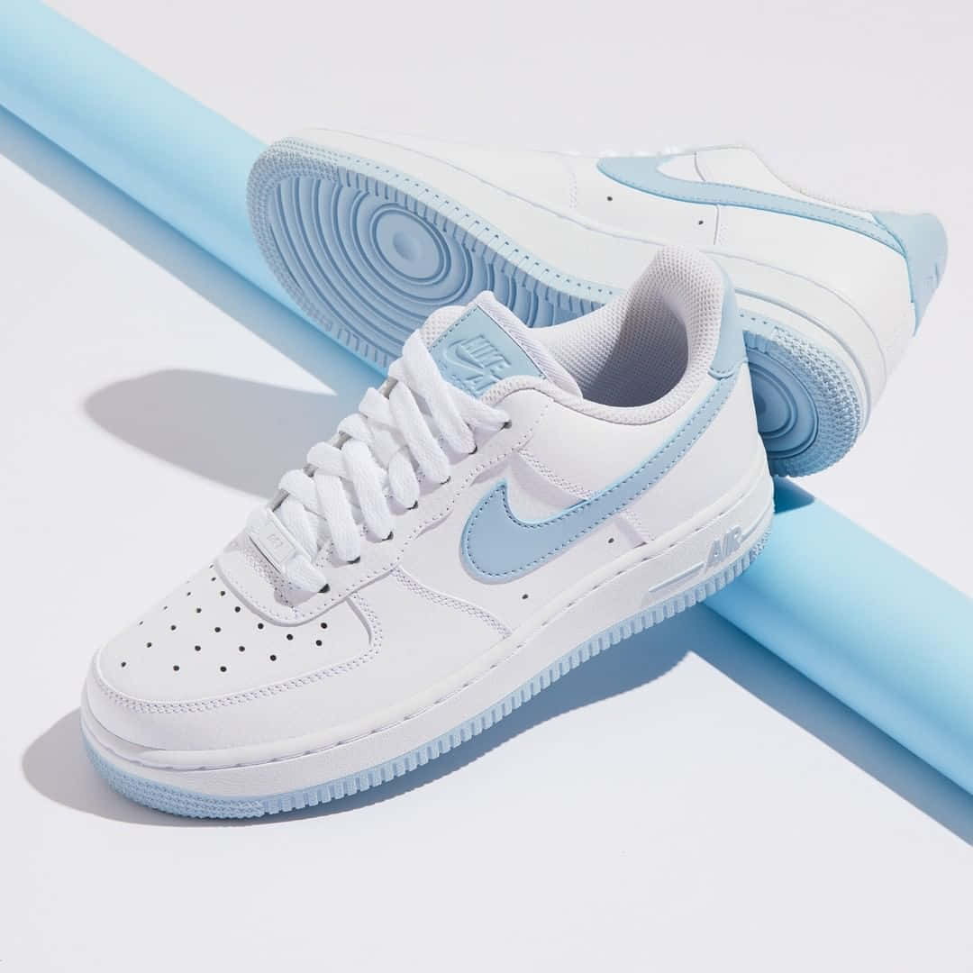 Imagende Nike Air Force 1 En Color Azul Claro