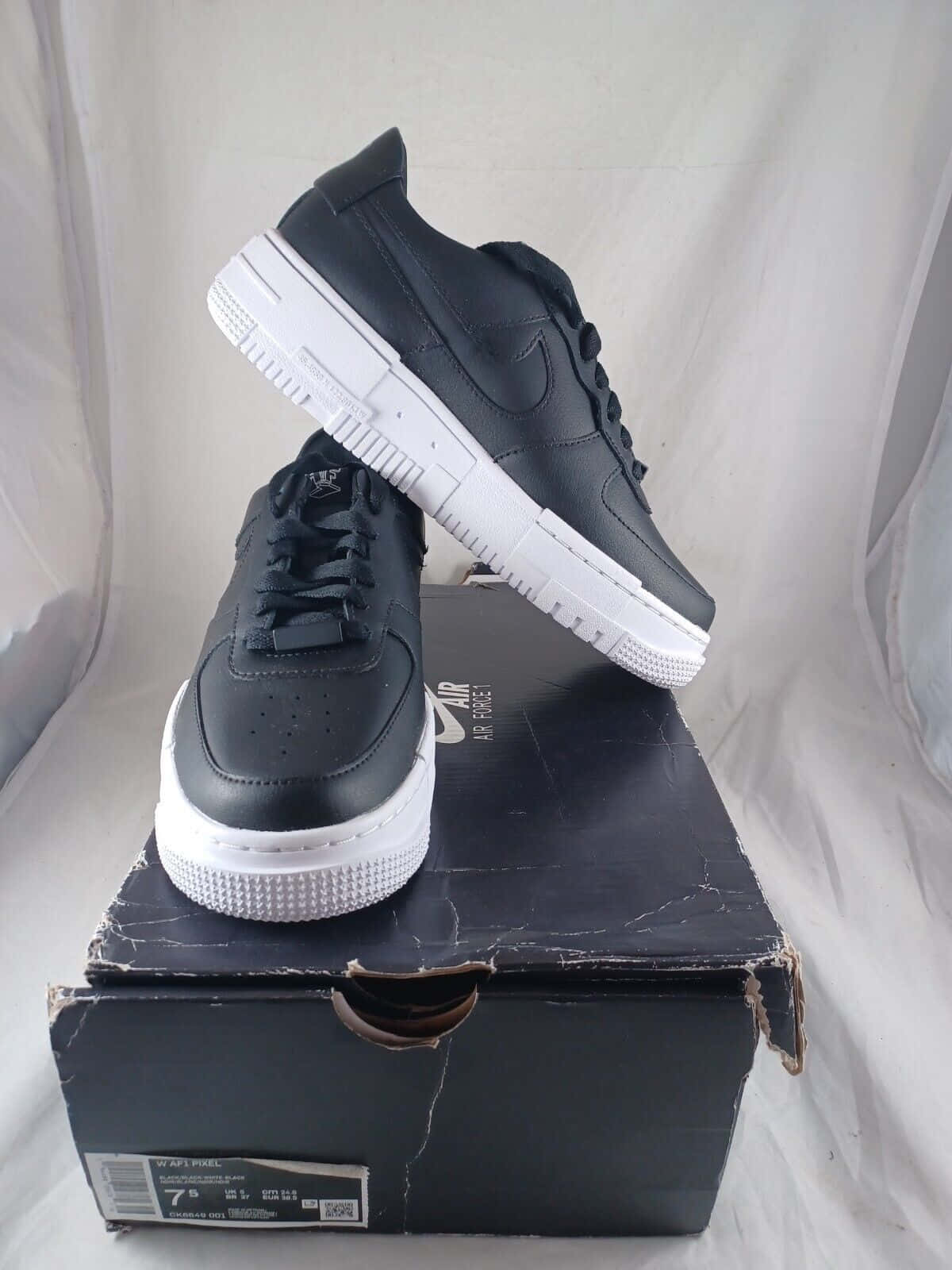 Nike Air Force 1 Pixel Black And White Picture