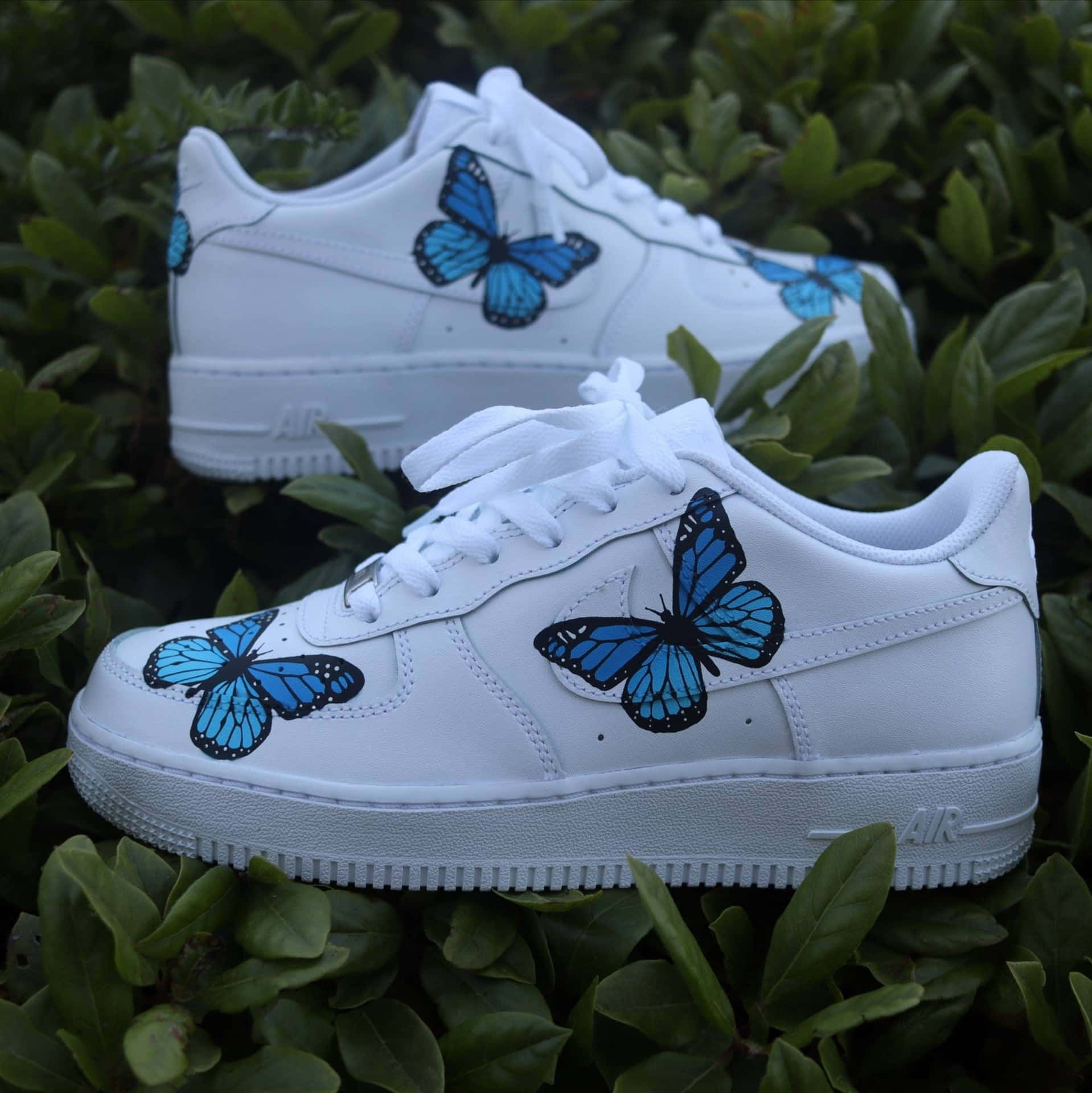 Download Butterfly Custom Nike Air Force 1 Picture | Wallpapers.com