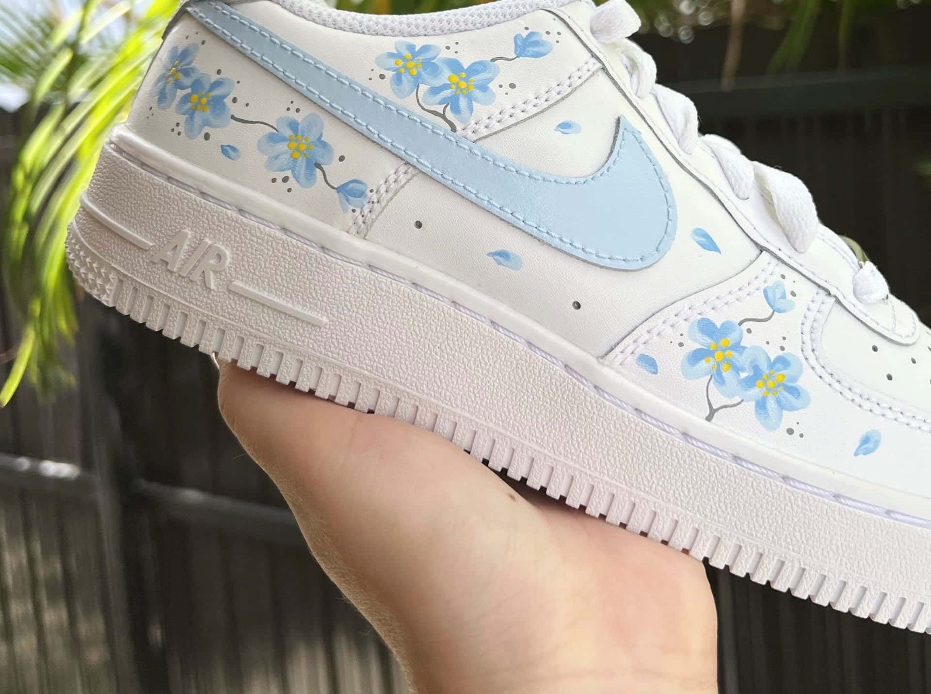 Custom Baby Blue Nike Air Force 1 Picture