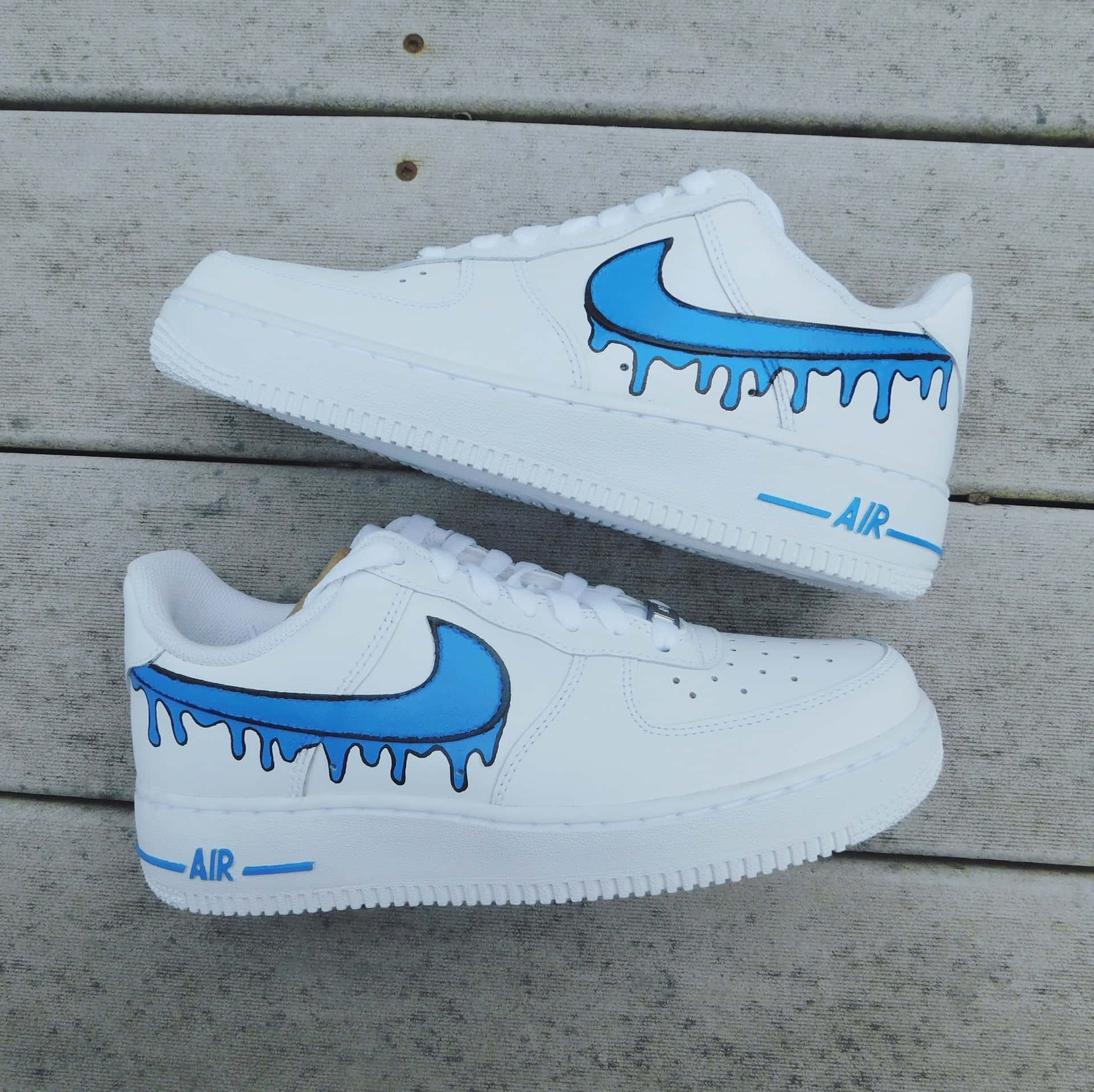 Immaginedelle Nike Air Force 1 A Gocce Blu