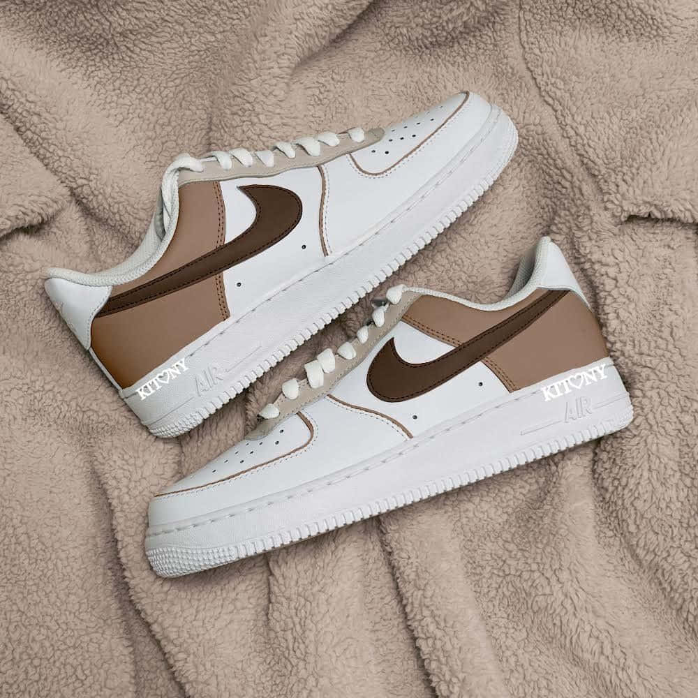 Brown Beige Nike Air Force 1 Picture