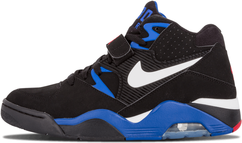 Nike Air Force High Top Blue Black Sneaker PNG
